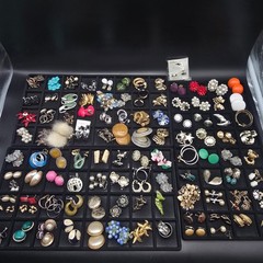 110 Clip On Earring Lot Reseller Lot Bulk Lot Costume Jewelry