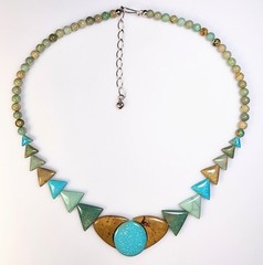 Unique Turquoise Beaded Necklace Desert Rose Trading DTR Jay King
