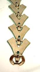 Rare 1956 Crown Trifari VALENCIA Sea Foam Chevron Thermoset Lucite Bracelet MCM