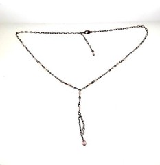 Crystal Aurora Borealis Glass Lariat Y Necklace Chain