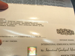 IGI Certified 1.50 ctw Natural Diamond Ring with Certificate 14k wg Size 5 to 6
