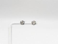 RARE $7000 1.50ct Old Mine Cut Natural Diamond 18k White Gold ETERNITY Earrings