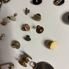 Varied Lot of Vintage Collar Buttons & Studs. Costume, Jewelry, And More.