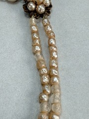 Miriam Haskell Double Strand Baroque Faux Pearl Necklace Vintage Signed