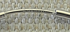 Vintage 14KIsrael White Gold Hoop Earrings 1.25″ 1.2mm