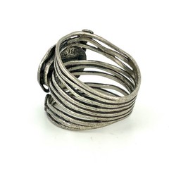 Didae Vintage White Jade, Sterling Silver Ring Sz. 8.25
