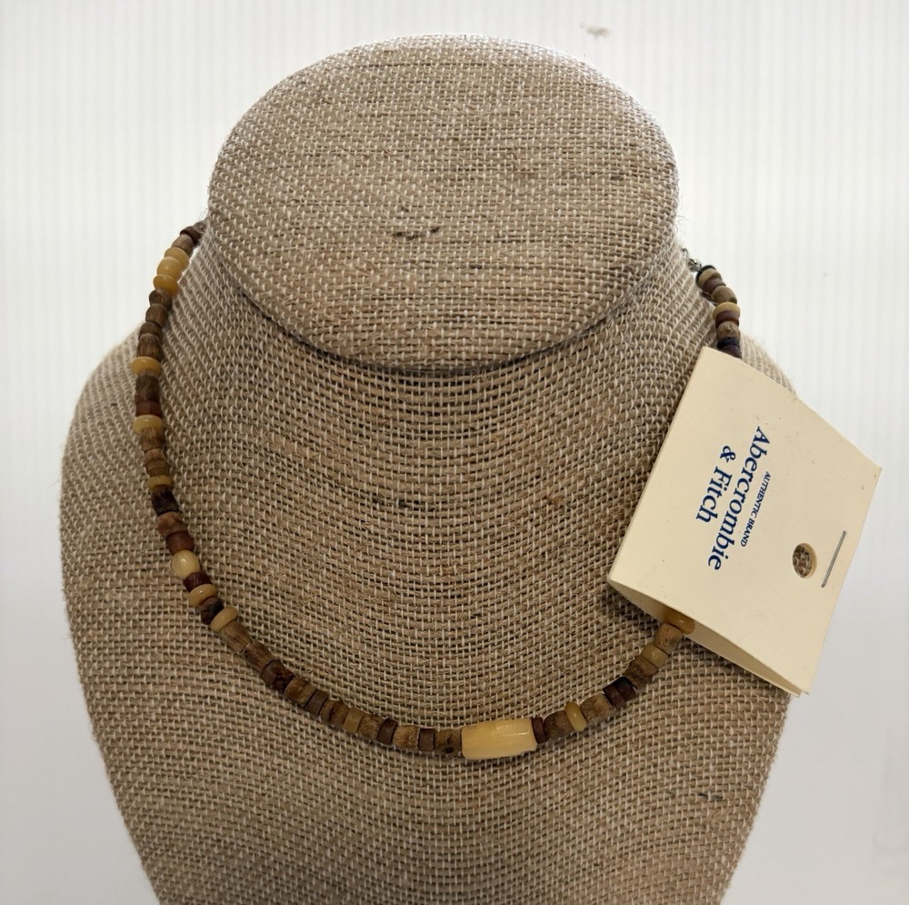 VTG 90’s Abercrombie & Fitch Surfer/Skater Beaded Choker Stamped Label 16″ NOS