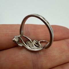 Vintage Ring Gilt Sterling Silver 925 Jewelry Stamped Beautiful Women’s Size 7US