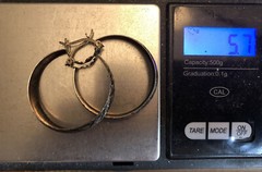 925 Sterling Silver Brushed Textured Hoop 30mm Wide 8mm Earrings 5.7g