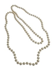Vintage Plastic Faux Pearl Beaded Necklace 45 inches Long No Clasp