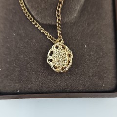 Ronte Beverly Hills VTG Simulated Amethyst Florentine Pendant Necklace