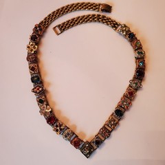 Vintage Renaissance Revival Book-chain Necklace. Lovely Varied Jewels.