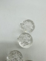 German Lucite Ball Pendants Controlled Bubble Bubble Pendant 1″ Set of 5