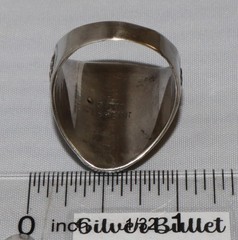 Vintage Siam Sterling Niello Large Dancing Goddess Ring Size 10 1/4