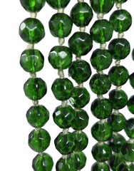 Faceted Green Glass Vintage Necklace 60 Inches Long Knotted No Clasp Czech?