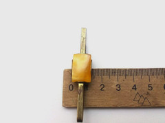 Soviet Vintage Tie clip Baltic Amber. USSR