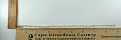 VTG Yellow Gold Plated 2mm Figaro Bracelet/Anklet Crystel charm
