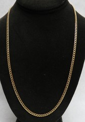 VINTAGE 10K YELLOW GOLD 22″ CURB LINK CHAIN