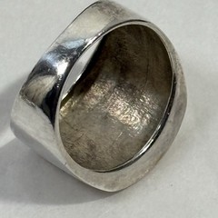 Vintage FAS Sterling Silver 925 Wide Tapered Band Ring Chunky 8.9g Sz 10.5 Thai