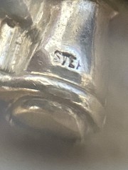 Vintage Sterling Silver Binoculars 3D Charm Military Travel Optics 0.66g