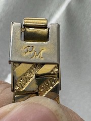 David Monn Gold Tone Nugget Bracelet 1990’s 7.5”
