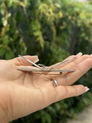 Whimsical Vintage Sterling Silver Dragon Fly Brooch 17.14 Grams