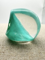Vintage Plastic Lucite Chunky Statement Ring Size 5.75