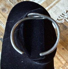 Modernist Bracelet Sterling Silver Cuff Abstract Swirl Taxco Mexico