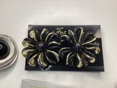 Vintage Large 1980s 1990s Statement Bold Heavy Earrings Clip-on Lot Bakelite