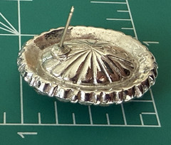 Yves Saint Laurent YSL Blue Faux Sapphire Faceted Cabochon Rhinestone Earrings