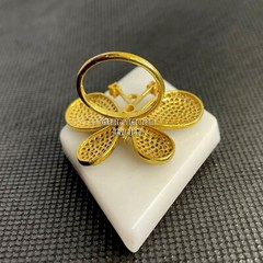 3.65Ct Rose Cut Diamond Ruby Studded Silver Vintage Style Butterfly Ring Jewelry