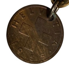 Vintage 1960″s British Coin Charm Bracelet Gold Tone Link Chain 9 Charms 6″