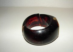 Vintage DYNASTY Watch Tortoise Polystyrene Plastic Clamp Bangle