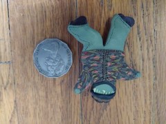 Vintage Polymer Clay Boy Brooch 2.5in Figure Signed