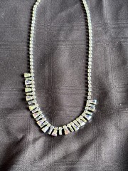 B David Jewelry Set Rhinestone NECKLACE EARRINGS Clip On Vintage Signed WITH BOX