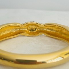 Vtg NOLAN MILLER Pave Crystal Glam Coll Bracelet Bangle Art Deco Revival