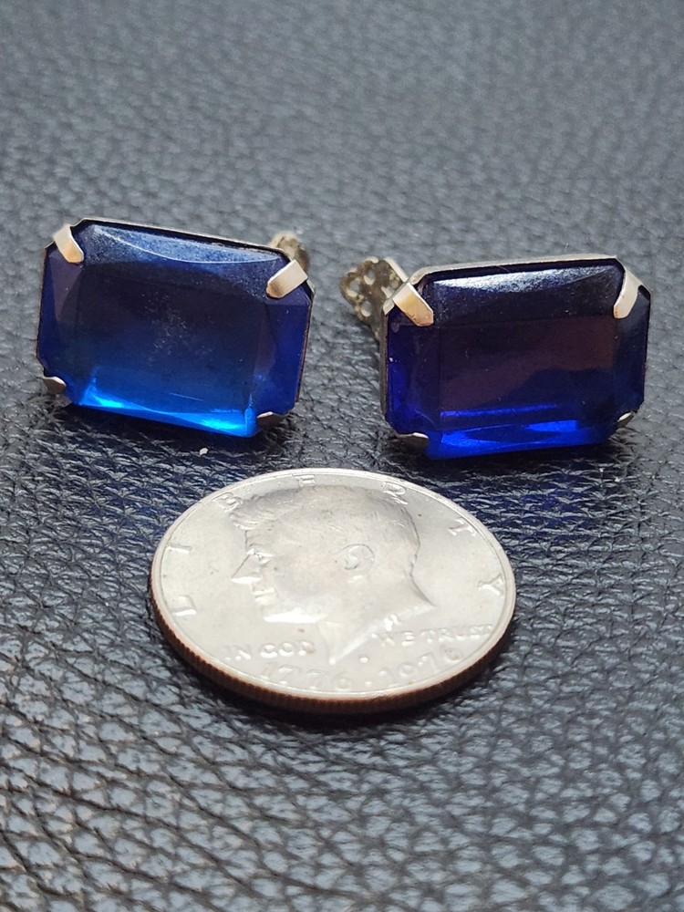 Vintage Art Deco Clip-On Earrings Multicolor Costume Jewelry Fashion MCM S1