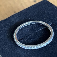 Micro Pave CZ Eternity Band Ring Size 7
