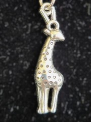 UNUSUAL Vintage GIRAFFE Pendant Necklace 16″ Africa safari – p1108