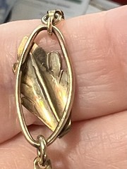Vintage 12k Gold Filled Pocket Watch Chain FOB, Swivel Dog Clip, OMG Silky Chain