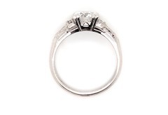 Antique Deco Diamond Engagement Ring 1ct D VS1 Ideal Platinum Genuine 1930’s