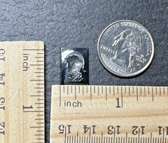 VINTAGE INTAGLIO WARRIOR ON METALLIC BLACK (HEMATITE?) LOOSE RECTANGLE N338