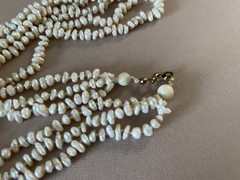 Vintage 22″ Multi Strand Baroque Pearl Necklace 54g