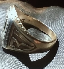 Vintage ArtDeco 1931 Bonner High School Signet Ring 10KGold 6 Grms Rare PreWWII