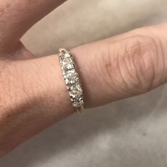 14k Yellow Gold 1.00ct Five Stone Diamond Ring (L55)