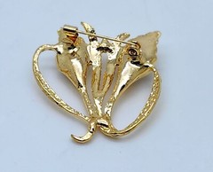 elegant Vintage style Gold Tone flower Bouquet shape fashion jewelry Brooch/pin