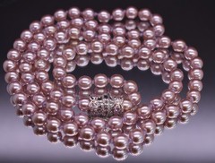 Vintage Nolan Miller Glamour Collection Faux Violet Pearl Necklace W-Box & COA