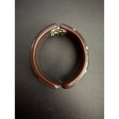 Vintage Bangle Bracelet Rhinestone Acrylic Retro Brown