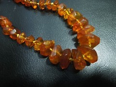 K417 ANTIQUE AMBER HONEY NECKLACE 39 GR 74 CM SEE DESCRIP