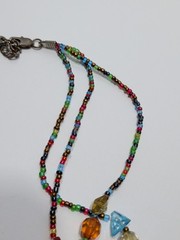 ✨VINTAGE✨ EsMor Bohemian Painted Bead Necklace 3 Strands Hand Strung Fabulous